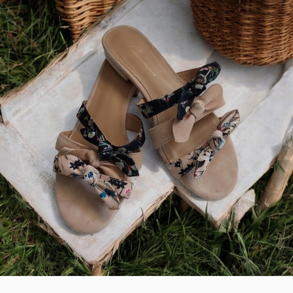 Anthropologie Floral Sandals